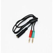 Qnect Audio Adapter 3,5mm - 2x3,5mm