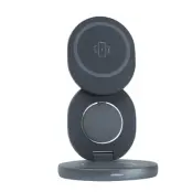 Qualo Trådlös Laddare Induction med Hållare 24W - Grå