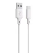 QUALO USB-A till USB-C Kabel 1.5m 3A Recycling - Vit
