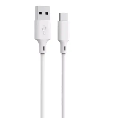 QUALO USB-A till USB-C Kabel 1.5m 3A Recycling - Vit