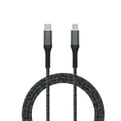 QUALO USB-C till Lightning Kabel 2.4A 1m Återvinning - Svart
