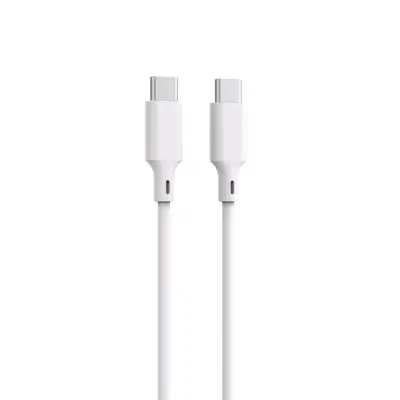 QUALO USB-C till USB-C Kabel 1.5m 3A Recycling - Vit