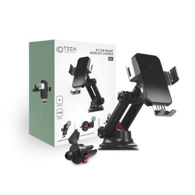 Tech-Protect R3 Car Mount Trådlös Laddare - Svart
