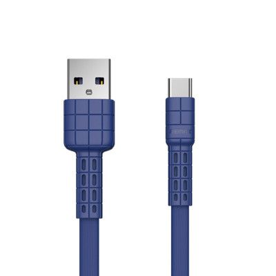 Remax Armor Series platt USB/USB-C Kabel 5V 2.4A Blå