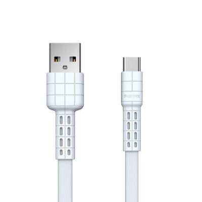 Remax Armor Series platt USB/USB-C Kabel 5V 2.4A Vit