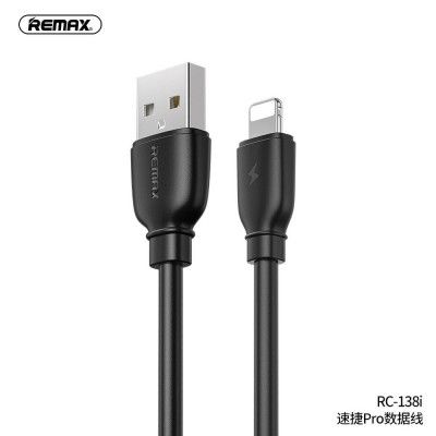 REMAX iPhone Lightning kabel 2,4A RC-138i Svart