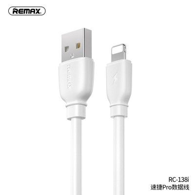 REMAX iPhone Lightning kabel Suji Pro 2,4A RC-138i Vit