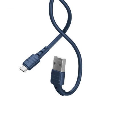 REMAX kabel USB till Micro Skin-Friendly 2,4A RC-179m blå