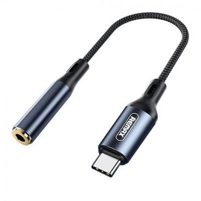 Remax Sury Series Adapter USB-C Miniuttag 3.5 Mm 0.13 M - Grafit