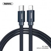 REMAX USB-C Lightning 8-pin Kerola Snabbladdning Kabel - Svart