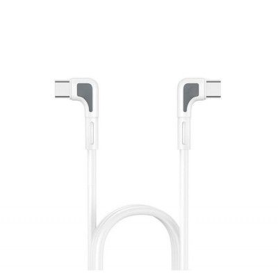 Remax USB-C Till USB-C Kabel Angled PD 65W 1m - Vit
