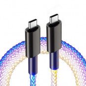 RGB USB-C till USB-C 1m Kablar - Flerfärgad