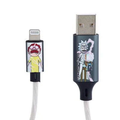 Rick&Morty USB A Till Lightning Kabel (1.2m) Shock