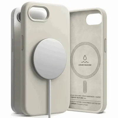 Ringke iPhone 16e Mobilskal Magsafe Silikon Magnetic - Stone