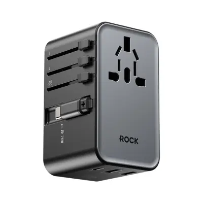 ROCK Reseadapter 70W 2xUSB-A 1xUSB-C GaN