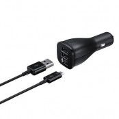 Samsung Dual Fast Charger Car Adapter, Type-C Black