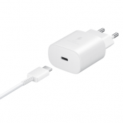 Samsung Reseväggladdare 25W USB Typ-C + Kabel USB Typ-C 1m - Vit