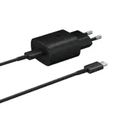 Samsung Snabbladdare USB-C 25W Kabel USB-C/USB-C - Svart