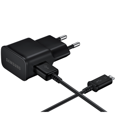 Samsung Travel Charger Micro Usb 5V 2000 Mah Flat 5 Pin - Svart