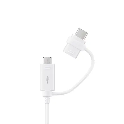 Samsung USB-A/Micro-USB Till USB-C Kabel 1.5m Combo - Vit