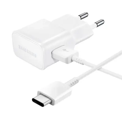 Samsung Väggladdare 15W Med USB-A Till USB-C Kabel - Vit