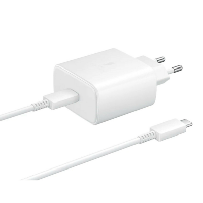 Samsung Väggladdare 45W EP-TA845 + DW767JWE, 4.05A, USB-C - Vit