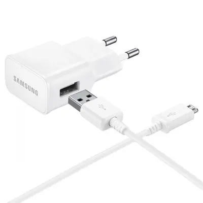 Samsung Väggladdare USB-A 8W Med Micro USB Kabel - Vit