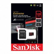 SanDisk 128GB Minneskort Extreme MicroSDXC 100MB/s A1 med Adapter - SDSQXAF-128G-GN6MA