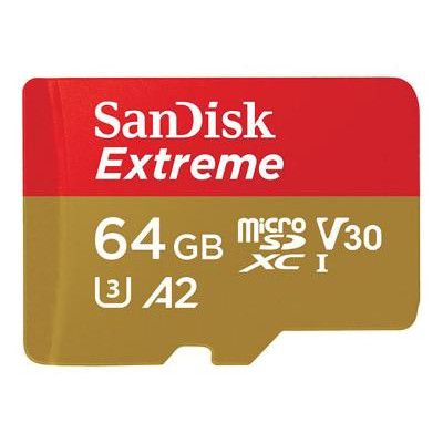 SANDISK EXTREME MICROSDXC 64GB W/ SD ADAPTER 160MB/S