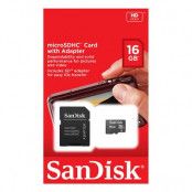 SANDISK MICROSDHC 16GB & SD ADAPTER