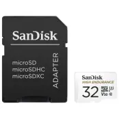 SANDISK Minneskort MicroSDHC 32GB För Bilkamera/Videmonitor med adapt