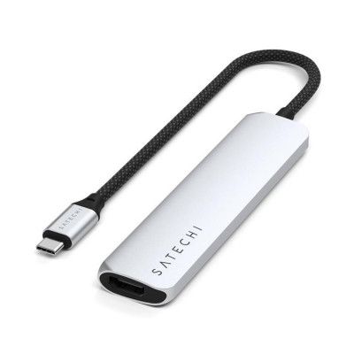 Satechi 6-i-1 HUBB USB-C Slim Multiport Adapter - Silver