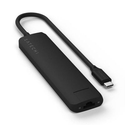 Satechi 7-i-1 HUBB USB-C Slim Multiport Adapter med Ethernet - Svart