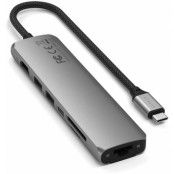 Satechi 7-i-1 USB-C Slim Multiport Adapter med Ethernet - Svart