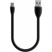 Satechi Flexibel USB-C-kabel (15/25cm) - 15 cm svart