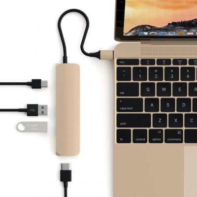 Satechi Slim USB-C MultiPort Adapter med 4K HDMI videoutgång - Space Grå