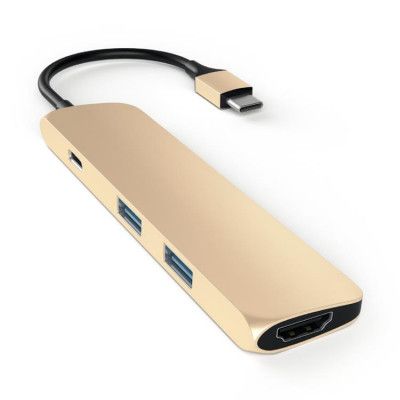Satechi Slim USB-C MultiPort Adapter med 4K HDMI videoutgång - Guld