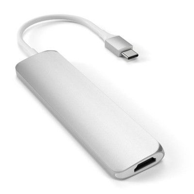 Satechi USB-C Adapter med HDMI, USB 3.0 portar samt kortläsare - Silver
