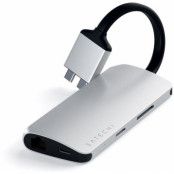 Satechi USB-C Dual Multimedia Adapter - Grå