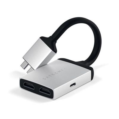 Satechi USB-C dubbel HDMI Adapter - Silver