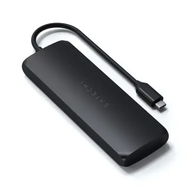 Satechi USB-C Hybrid Med Built-in SSD Storage - Svart