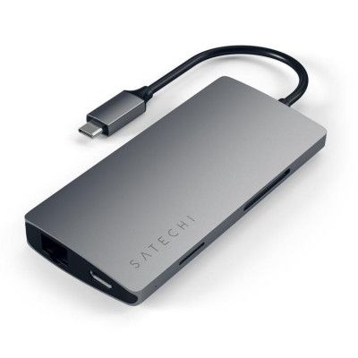 Satechi USB-C Multi-Port Adapter 4K Gigabit Ethernet V2 - Space Grå