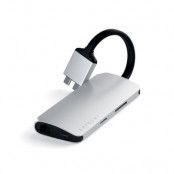 Satechi USB-C Multimedia Adapter Dual 4K HDMI Gigabit Ethernet - Silver