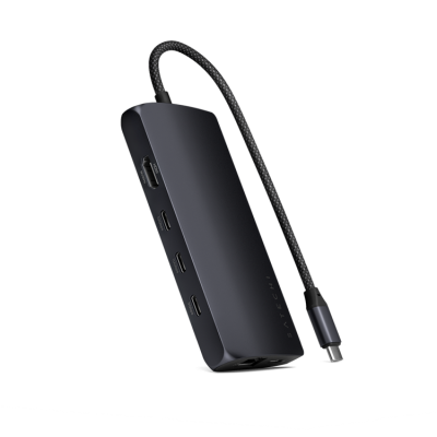Satechi USB-C Multiport HUB 8K med Ethernet V3 - Midnatt