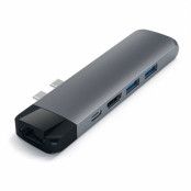 Satechi USB-C Pro Hub Adapter with Ethernet - Grå