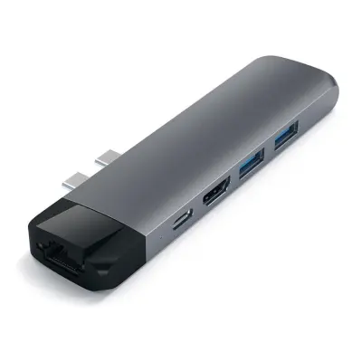 Satechi USB-C Pro Hub med 4K HDMI och Ethernet - Space Grå
