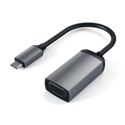 Satechi USB-C VGA-adapter - Konvertera USB-C till VGA videoutgång - Grå