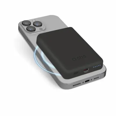 SBS MagSafe Trådlös Power Bank 5000 mAh USB-C - Svart