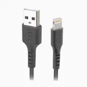 SBS USB-A - Lightning Kabel 1m MFi Certified - Svart