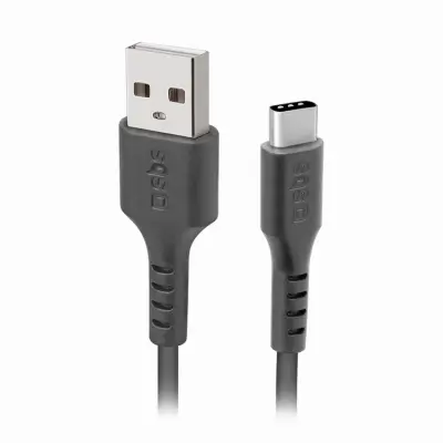 SBS USB-A - USB-C Kabel 2m - Svart